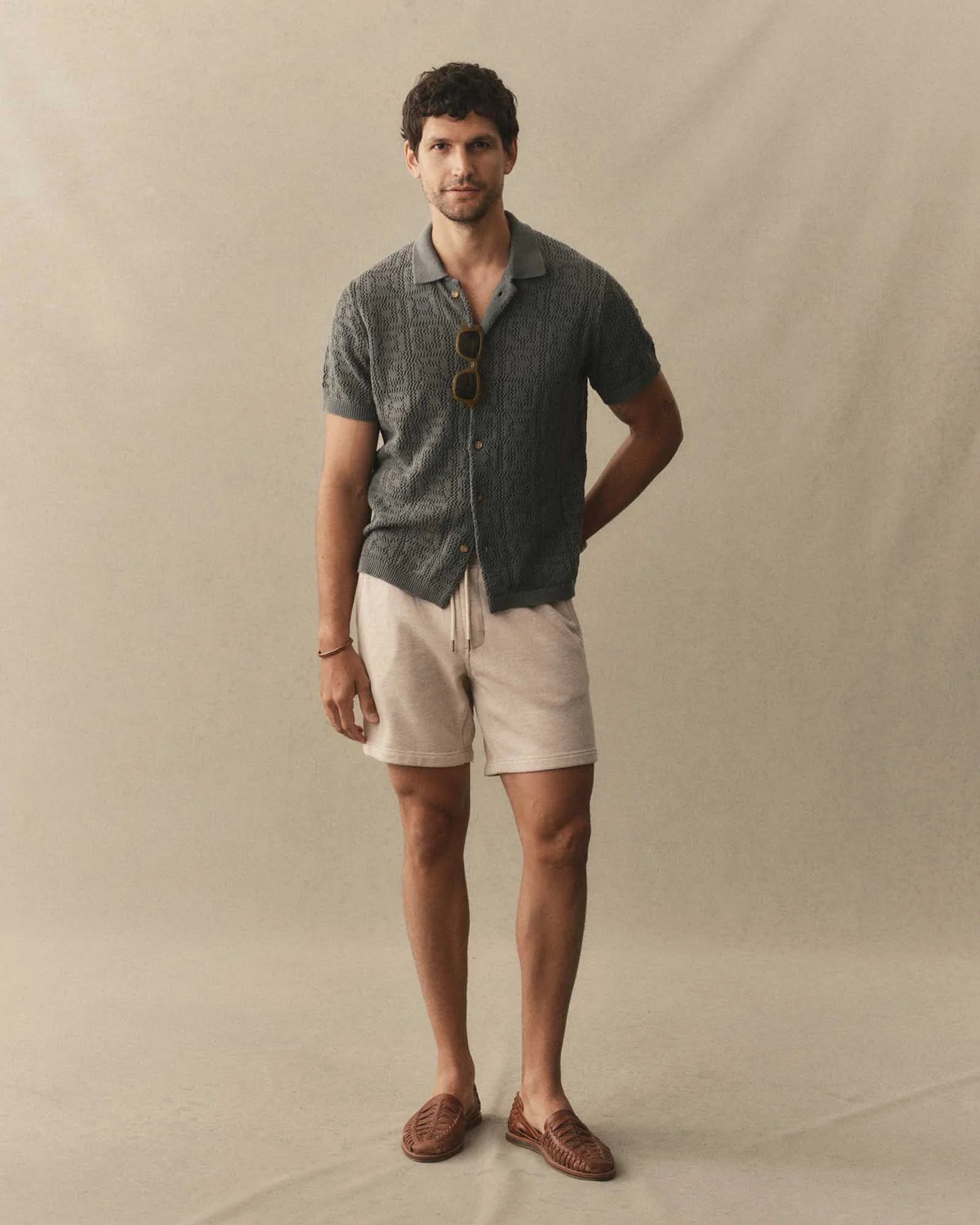 The Sunset Short in Heather Oat Terry