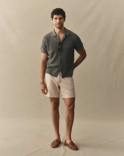 The Sunset Short in Heather Oat Terry