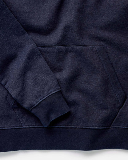The Sunset Hoodie in Rinsed Indigo Terry