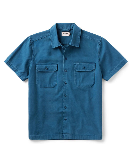 The Short Sleeve Mechanic Shirt in Atlantic Ripstop