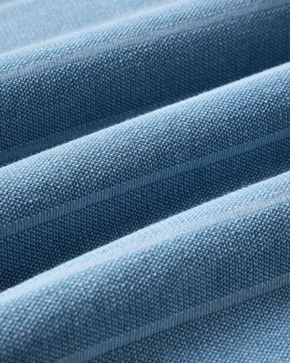 The Pacific Polo in Washed Indigo Pique Stripe