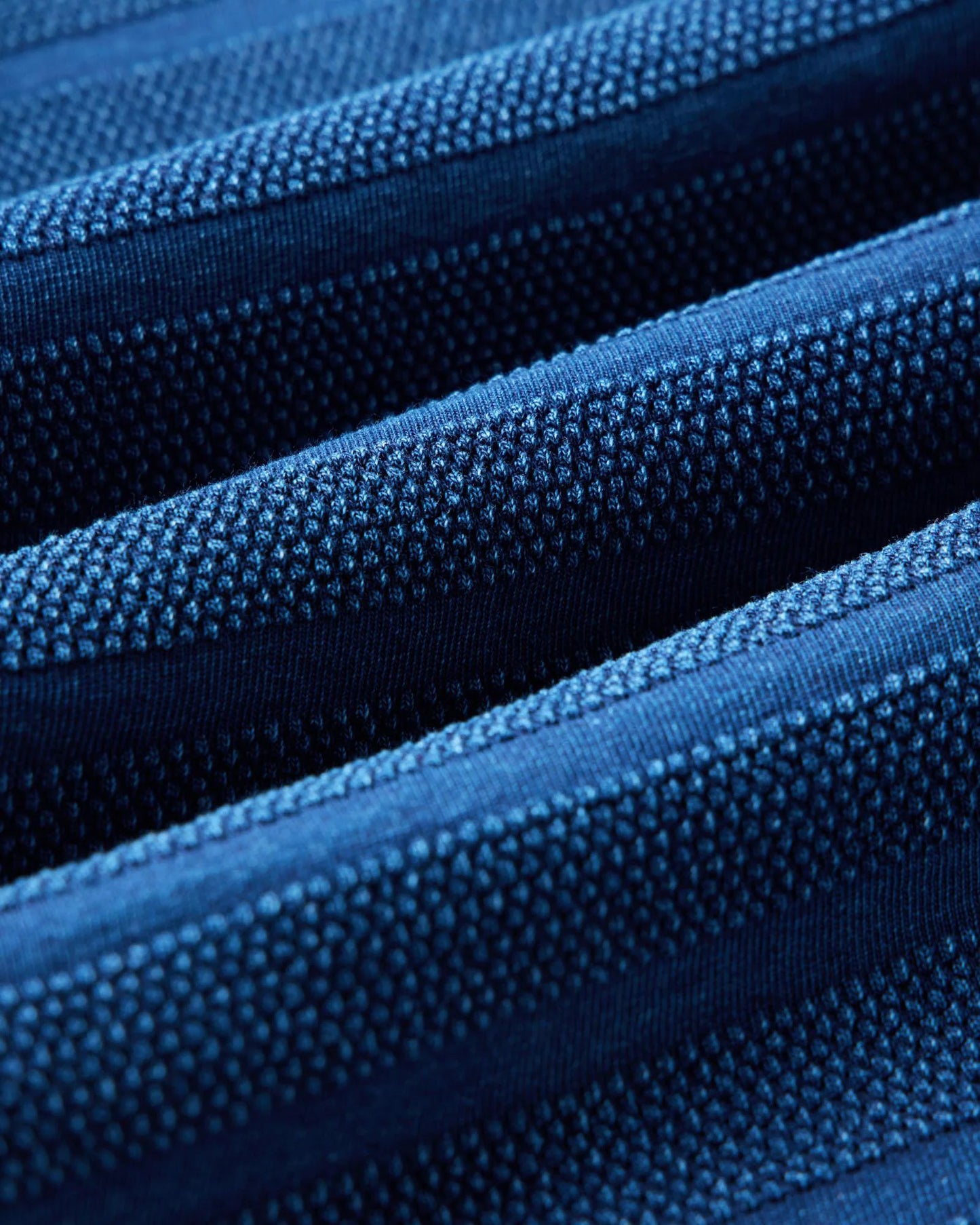 The Bywater Polo in Rinsed Indigo Knit Stripe