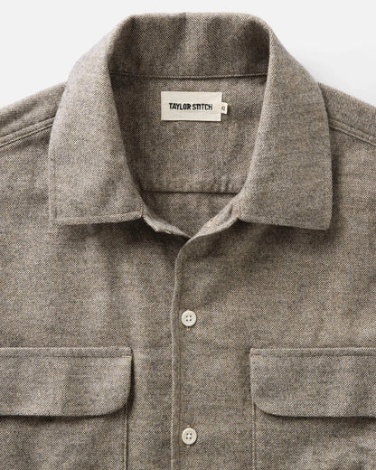 The Shore Shirt in Driftwood Portuguese Mouline Flannel