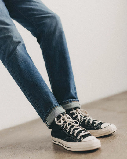 The Slim Jean in Mid Wash Organic Selvedge