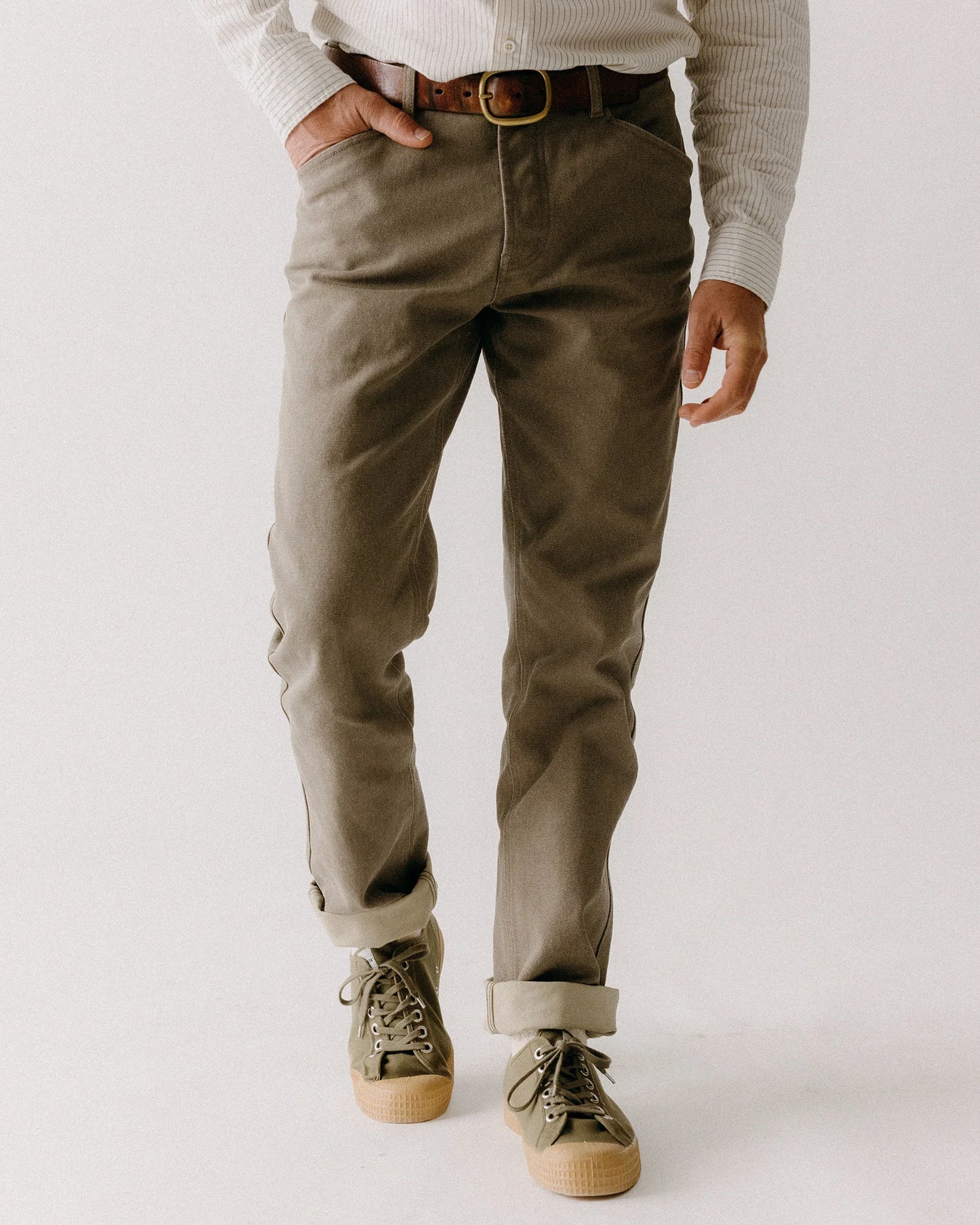 The Camp Pant in Stone Chipped Canvas
