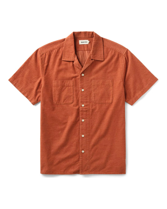 The Conrad Shirt in Heather Chili Pincord