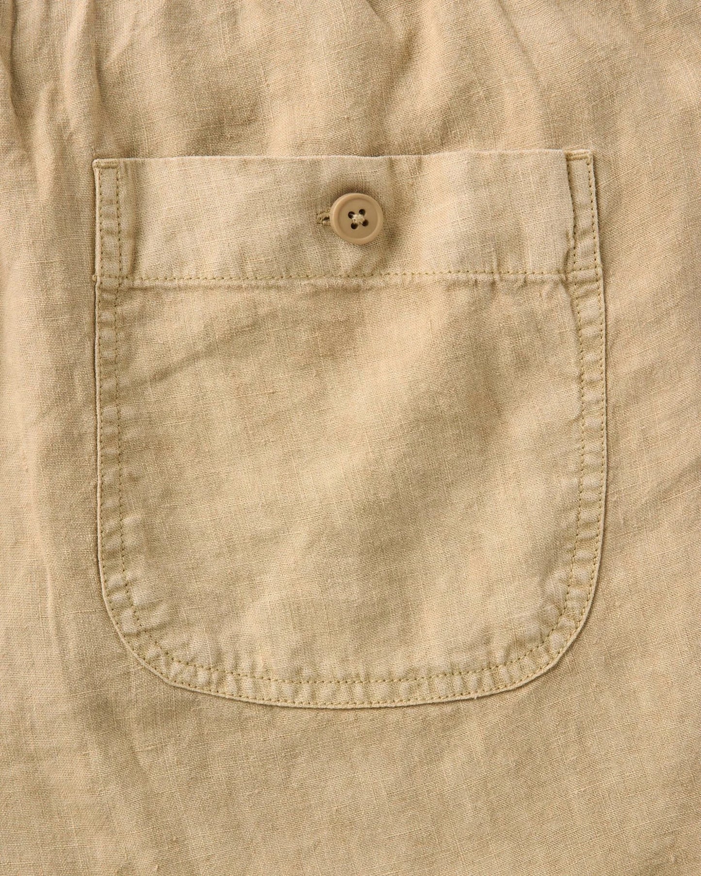 The Apres Short in Field Khaki Hemp