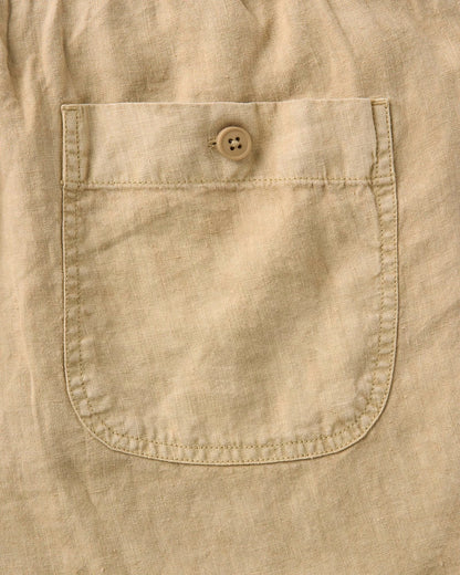 The Apres Short in Field Khaki Hemp