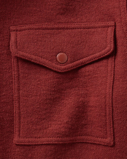 The Kenne Shirt Jacket in Canyon Cotton Wool Crepe