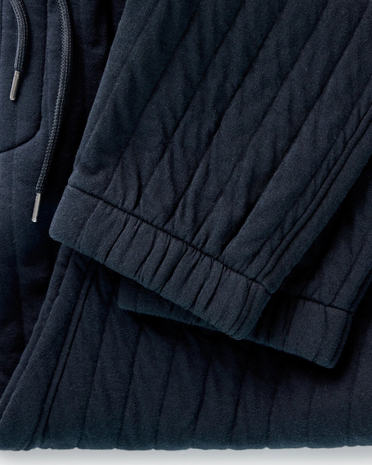 The Apres Pant in Heather Midnight Quilted Jersey
