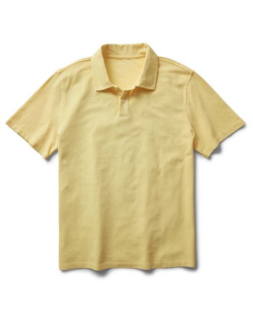 The Cotton Hemp Polo in Straw Pique