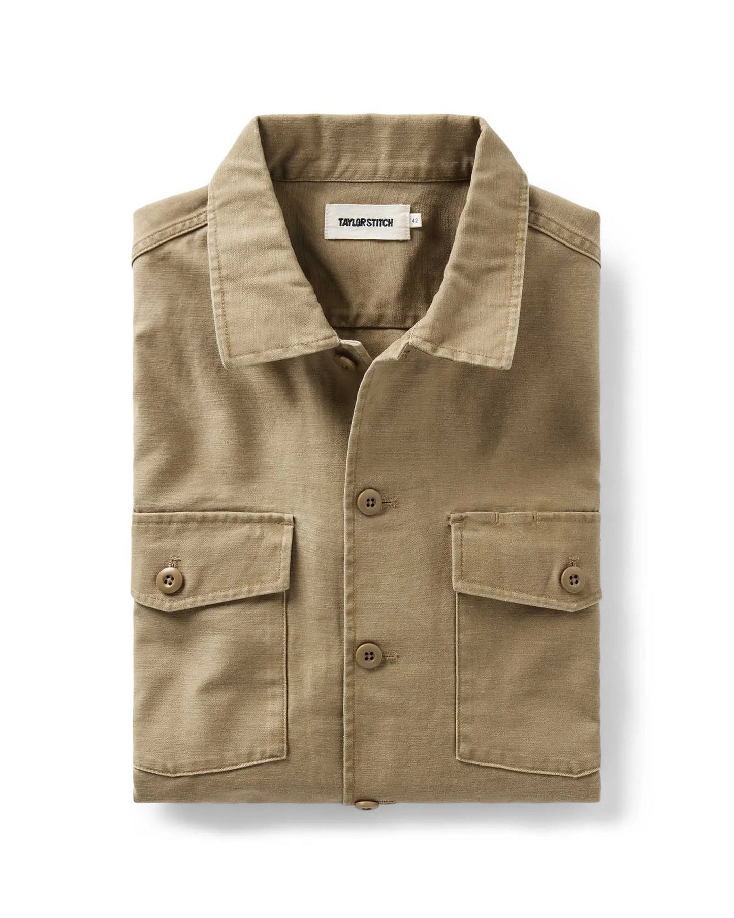 The Surplus Shirt in Field Khaki Reverse Sateen