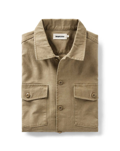 The Surplus Shirt in Field Khaki Reverse Sateen