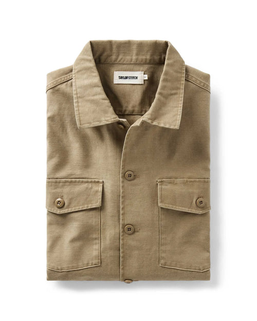 The Surplus Shirt in Field Khaki Reverse Sateen