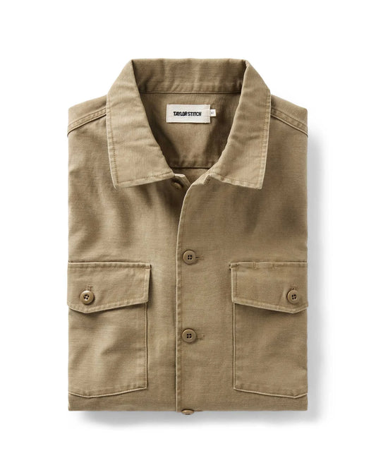 The Surplus Shirt in Field Khaki Reverse Sateen