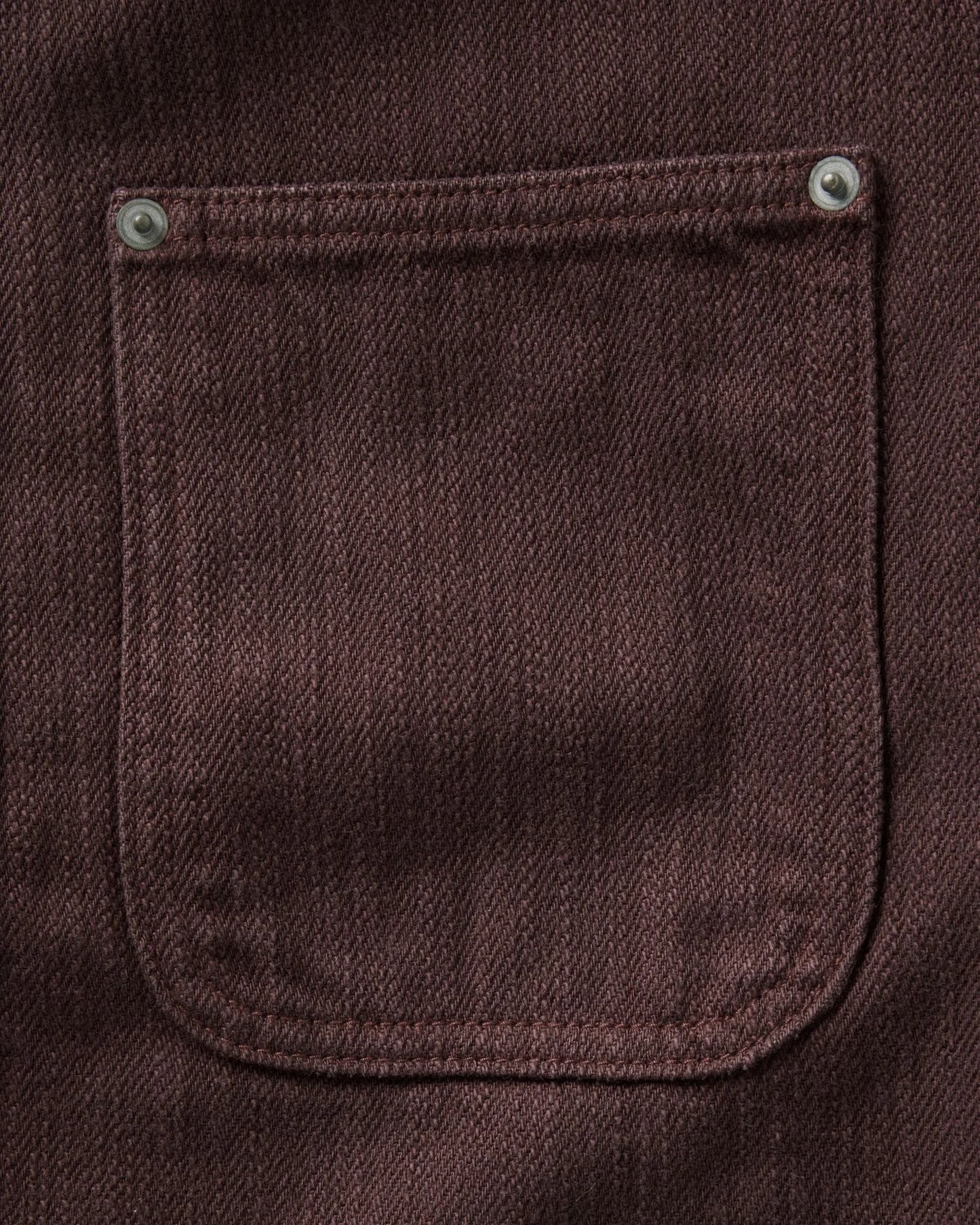 The Milton Overshirt in Burgundy Slub Denim