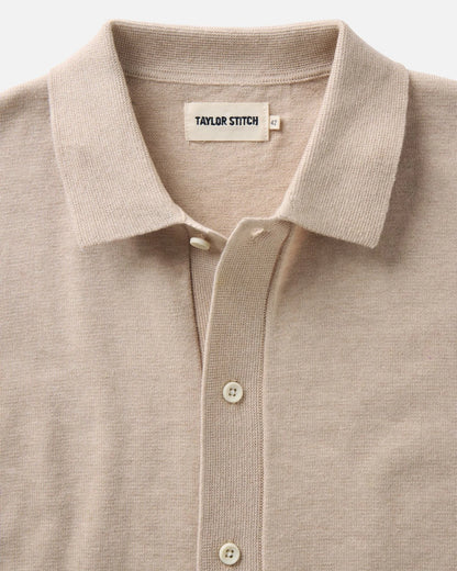 The Nichols Polo in Sable Cotton Cashmere