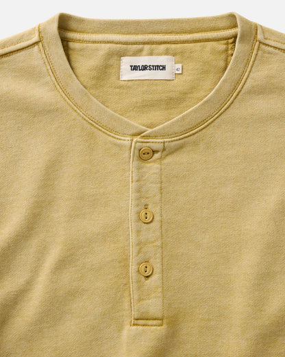 The Sunset Henley in Washed Goldfinch Terry