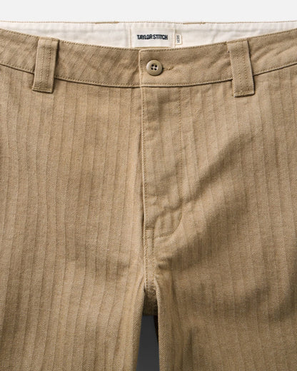 The Emlen Pant in Khaki Herringbone