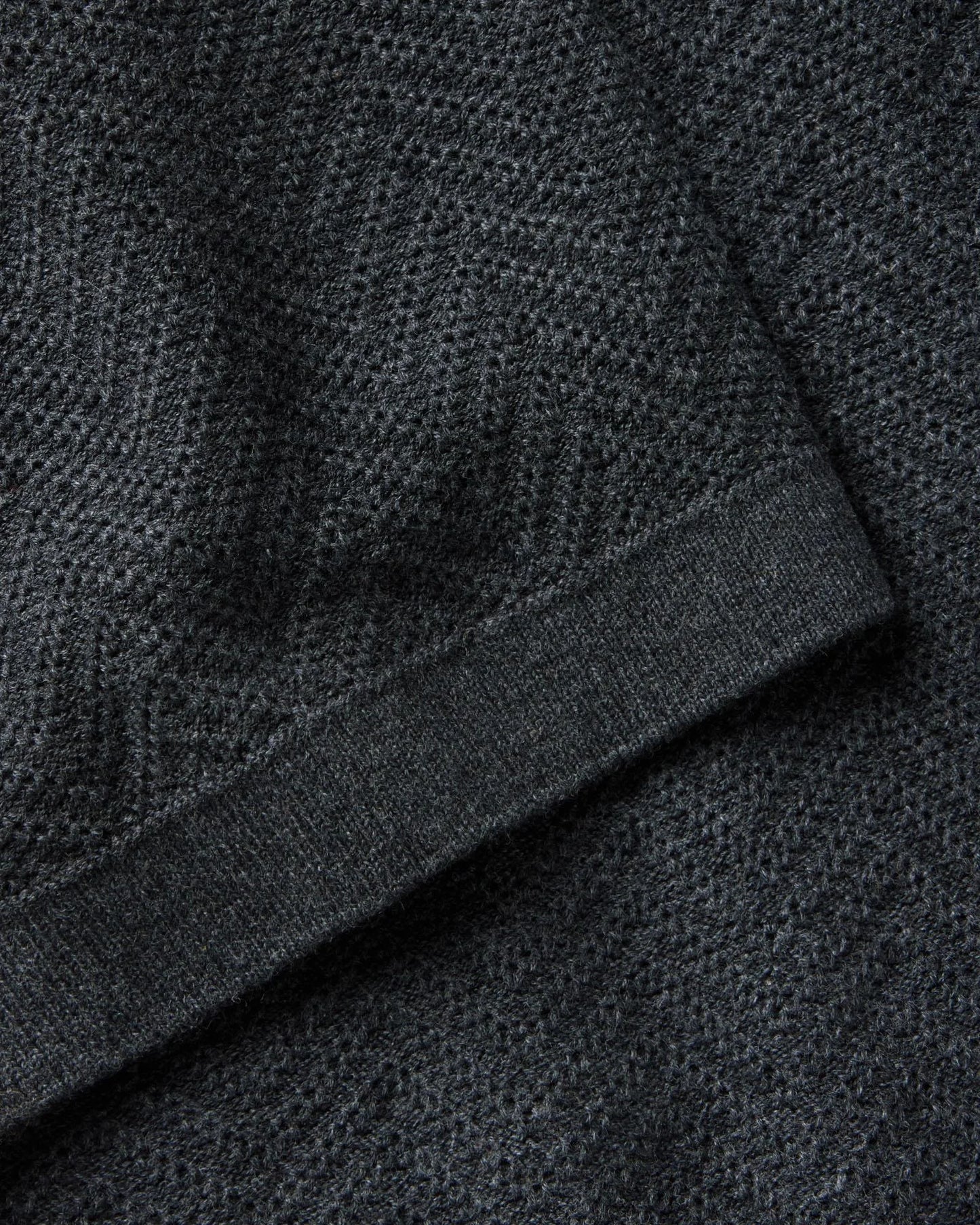 The Button Down Polo in Charcoal Herringbone