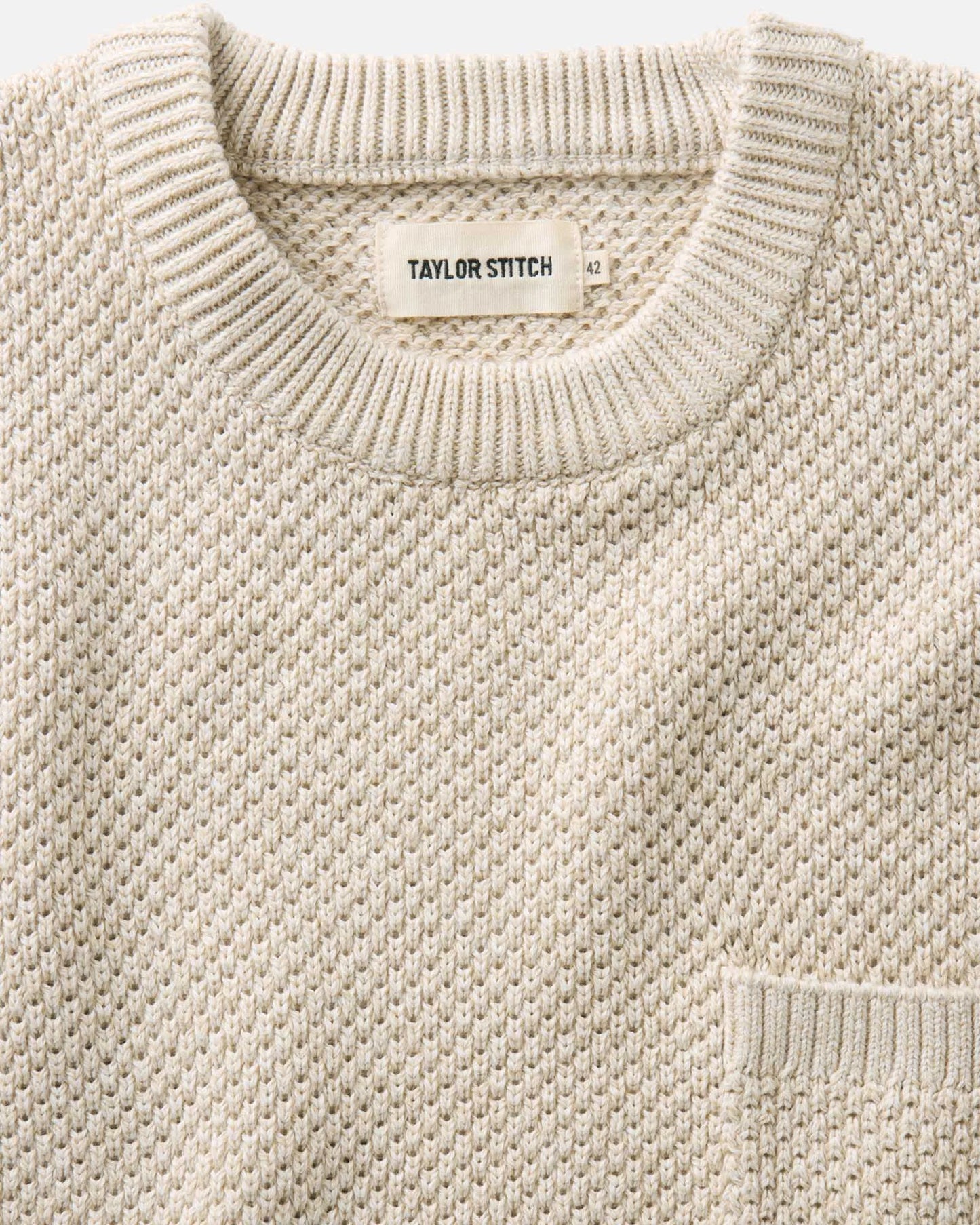 The Crawford Crew Sweater in Marled Natural