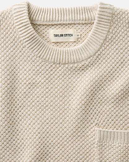The Crawford Crew Sweater in Marled Natural