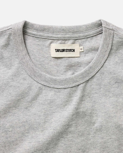 The Organic Cotton Tee in Heather Grey