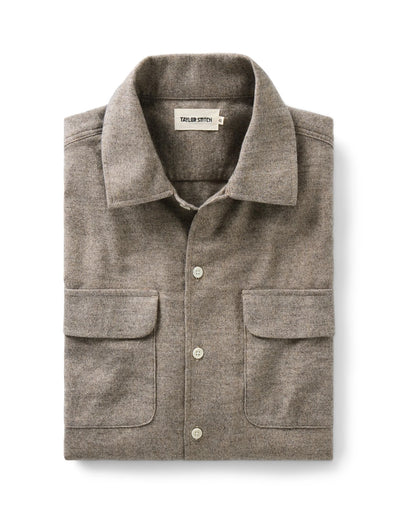 The Shore Shirt in Driftwood Portuguese Mouline Flannel