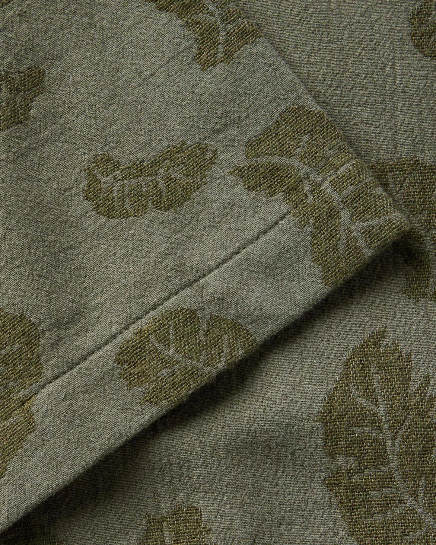 The Hawthorne Shirt in Burnt Olive Floral Jacquard