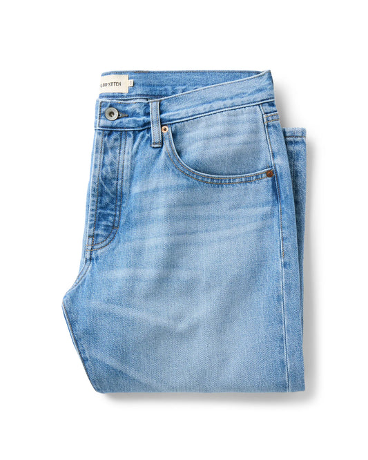 The Democratic Jean in Light Wash Hemp Denim