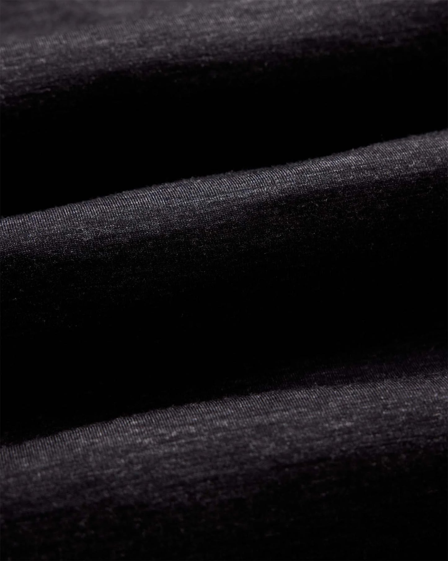 The Merino Polo in Heather Black