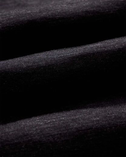 The Merino Polo in Heather Black