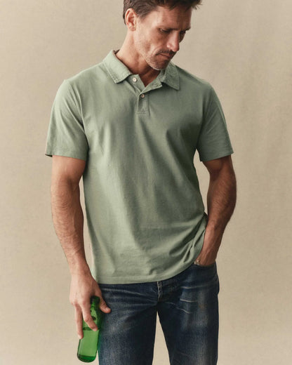 The Cotton Hemp Polo in Sage