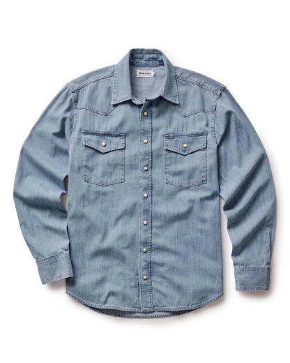 The Glacier Shirt in Washed Indigo Selvedge Denim