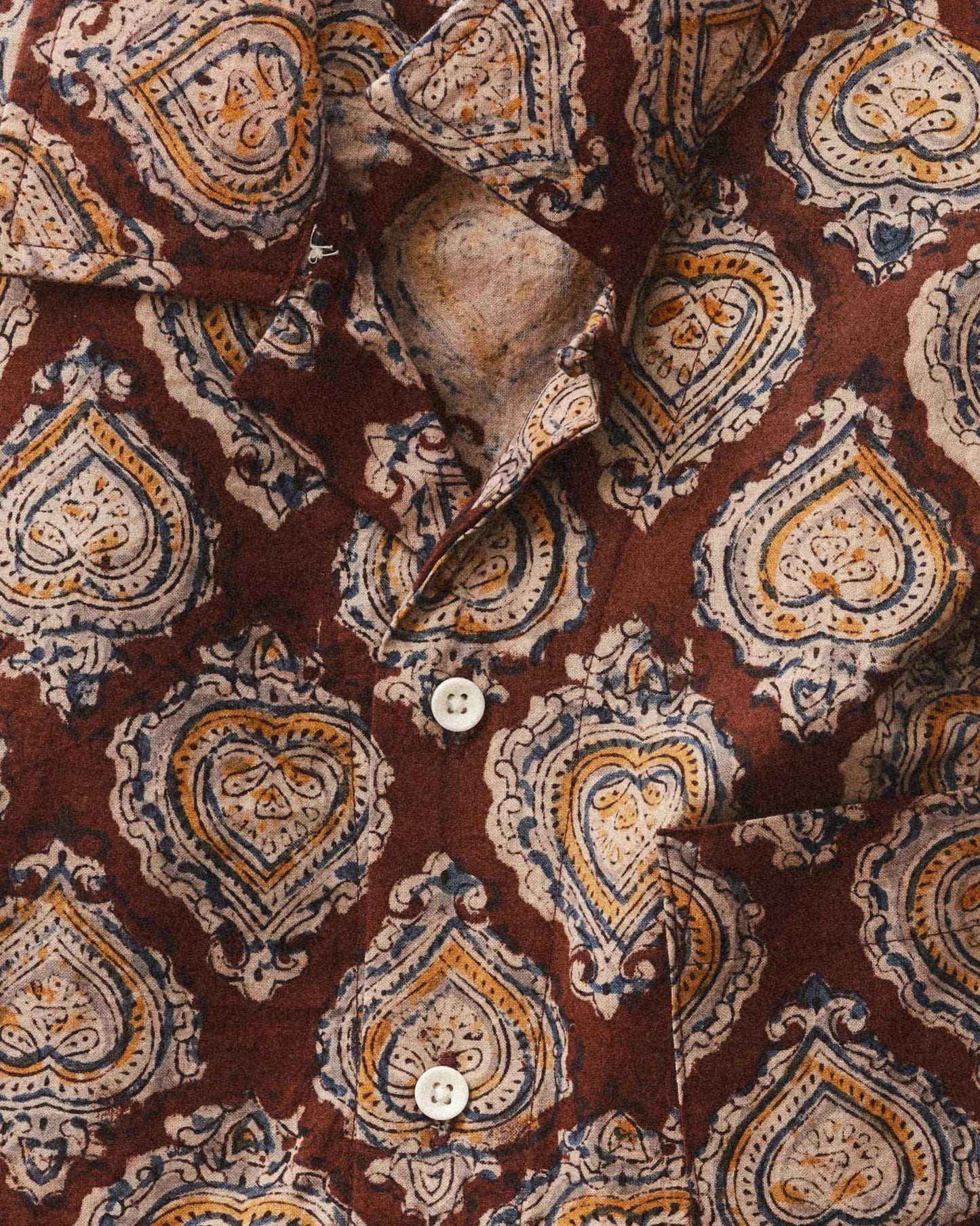 The Hawthorne Shirt in Sangria Block Print