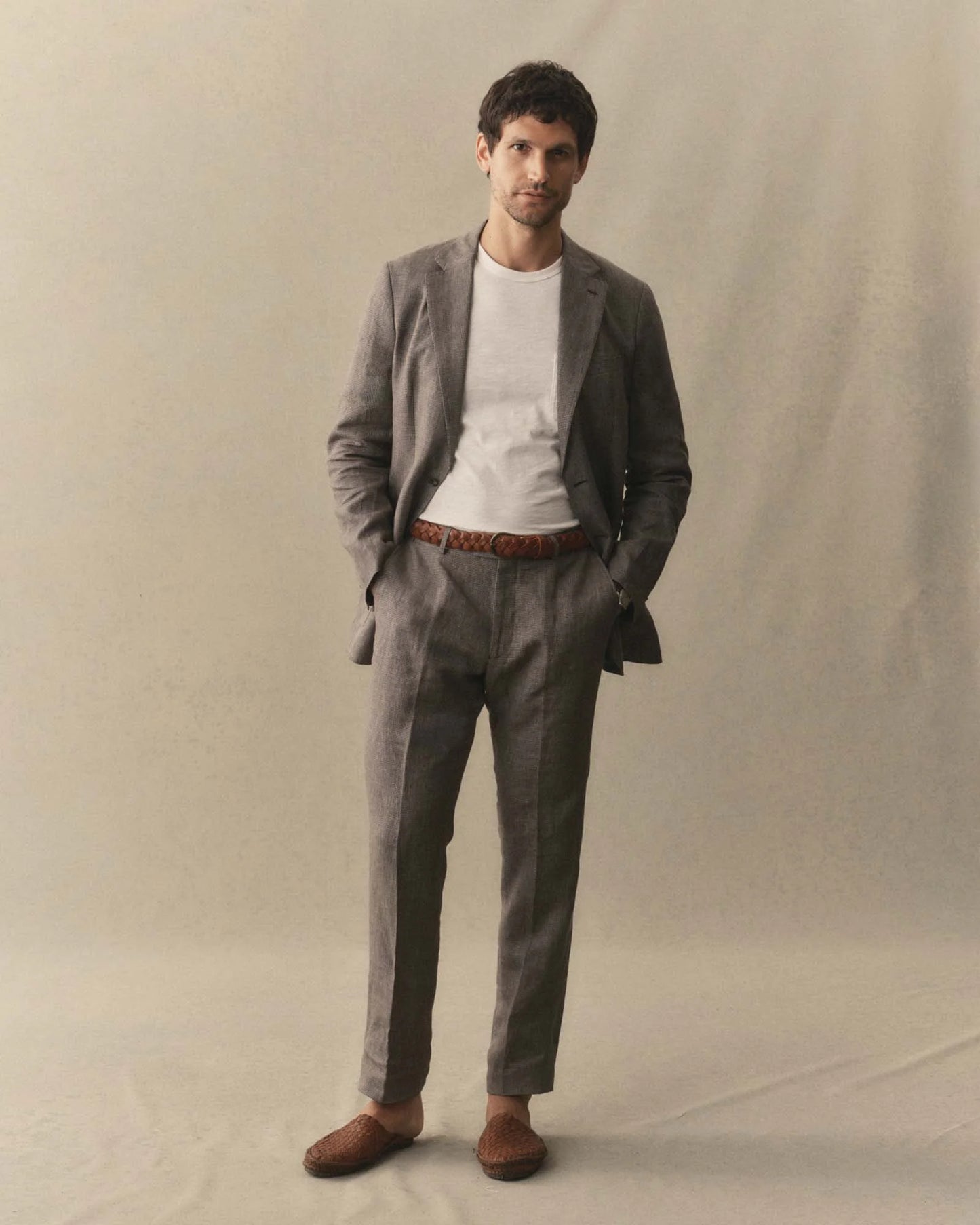 The Stevens Trouser in Morel Micro Check