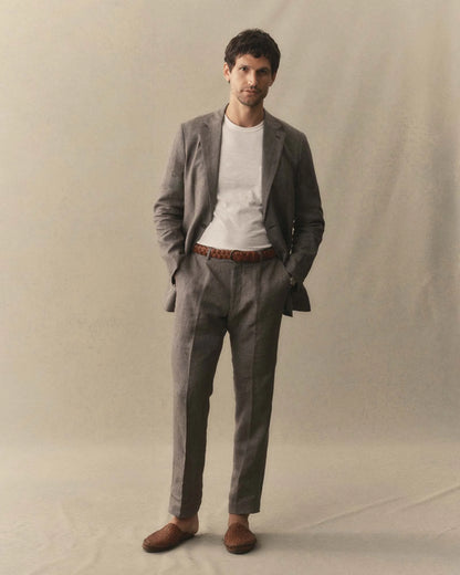 The Stevens Trouser in Morel Micro Check