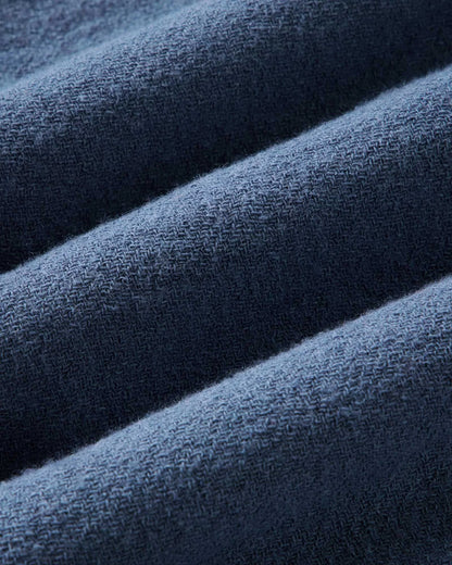 The Kenne Shirt Jacket in Blue Fog Cotton Wool Crepe