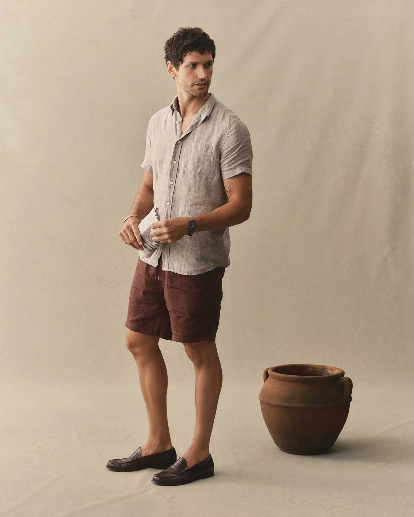 The Apres Short in Burgundy Hemp