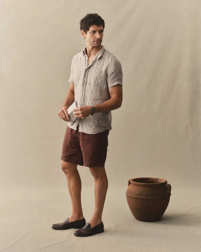 The Apres Short in Burgundy Hemp