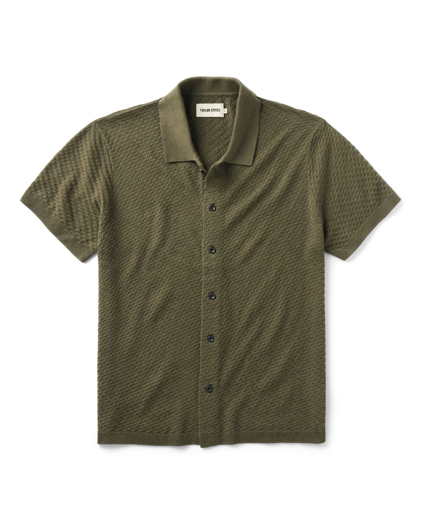 The Arlo Sweater Polo in Cilantro Texture Knit