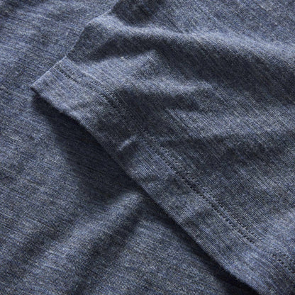 The Merino Tee in Heather Navy