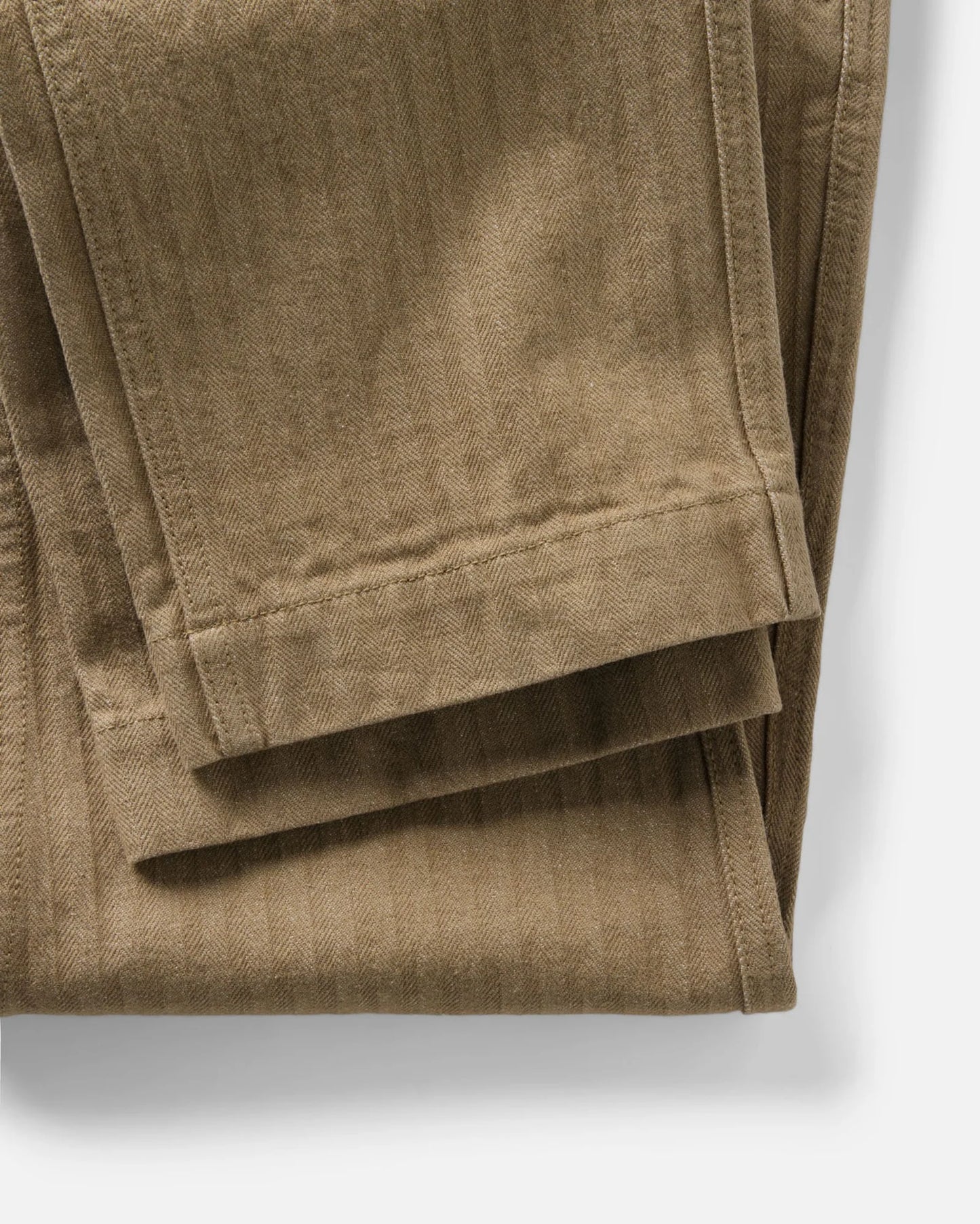 The Emlen Pant in Khaki Herringbone