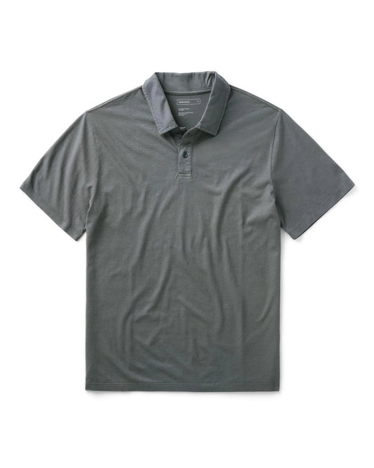 The Cotton Hemp Polo in Faded Black
