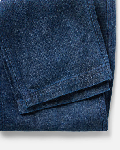 The Breakwater Pant in Rinsed Indigo Hemp Denim