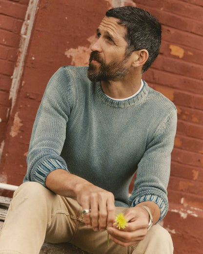 The Dory Crew Sweater in Washed Indigo