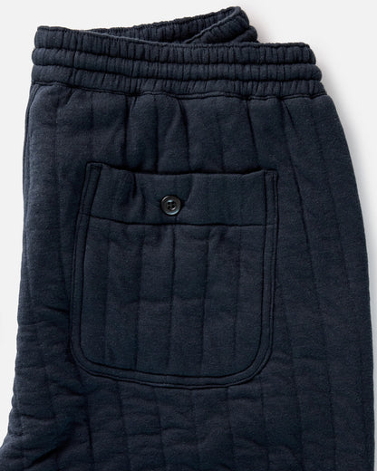 The Apres Pant in Heather Midnight Quilted Jersey