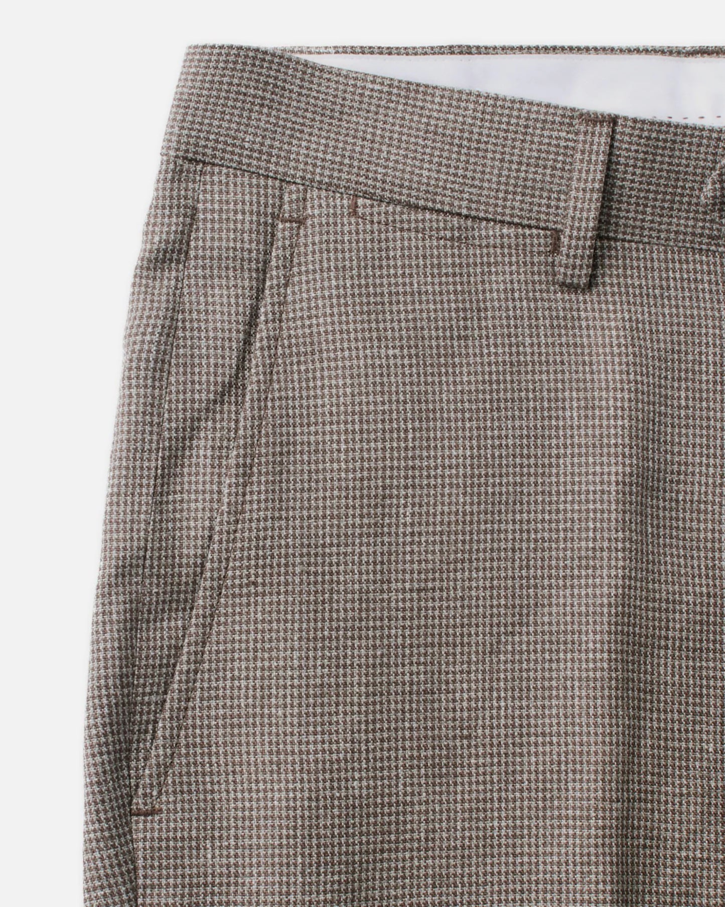 The Stevens Trouser in Morel Micro Check