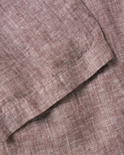 The Short Sleeve Jack in Burgundy Linen