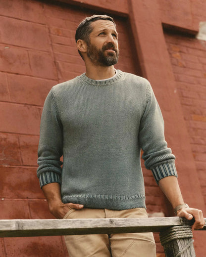 The Dory Crew Sweater in Washed Indigo
